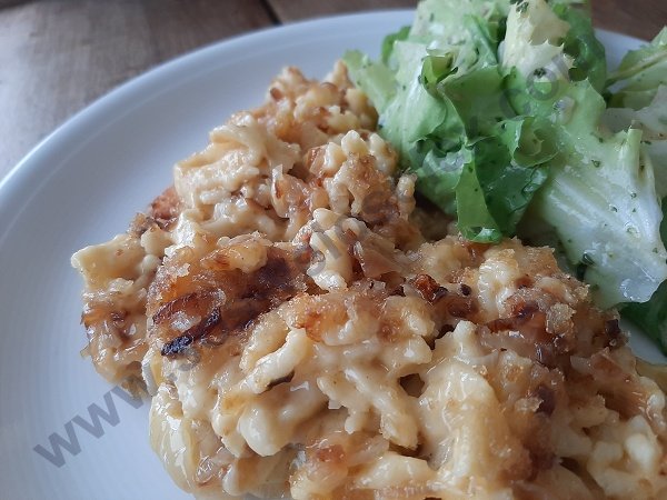 Käsespätzle mit Röstzwiebeln